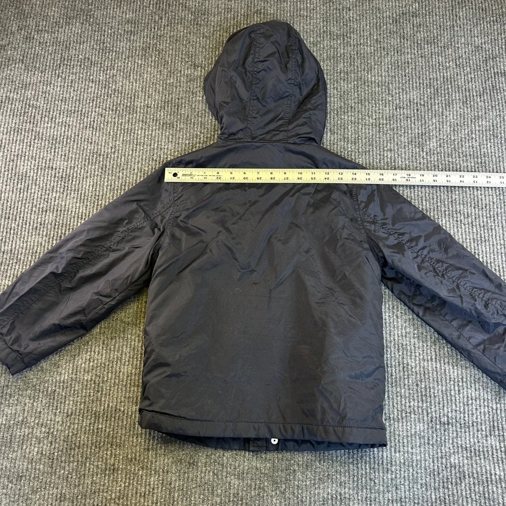 Gymboree Boys Navy Blue Hooded Field Jacket Quilted Lining Size M 7-8 140126287